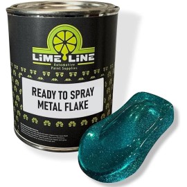 LiME LiNE Turquoise Metal Flake Ready to Spray Automotive Basecoat  - 1 Quart