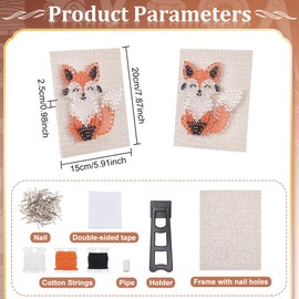 WEBEEDY DIY String Art Kit Fox Craft Kit Creative Craft Kits forand Boys Adult Home Wall Table Decorations