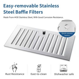 Zomagas 30 in Built-in Range Hood Kitchen Insert Vent 800CFM Stainless Steel 3-Speed New