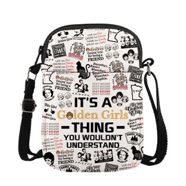 KUIYAI 80s Tv Show Inspried Gift, Thank u for Being A Friend, Stay Golden, Friendship Crossbody Bag (golden thingUK)