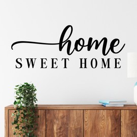 GRAZDesign Wall Sticker Home Sweet Home Living Room Hallway Wall Sticker Decoration for Wall, Cupboard, Door - 79 x 30 cm / Medium Grey