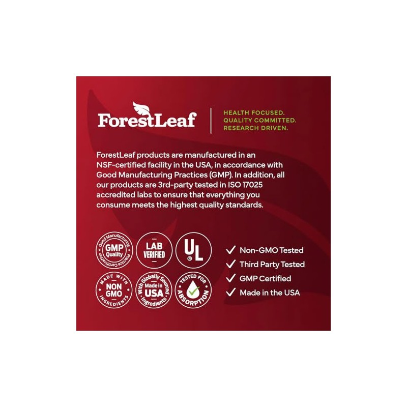 Forestleaf Cápsulas Raíz Remolacha Orgánica Jengibre Semilla Uva 16000mg Fuerza