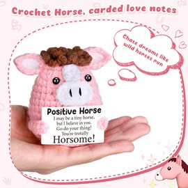 BackURyear Mini Horse Gifts for Women Mother Day, Cute Positive Horses Birthday Graduation Gift for Daughter Sister Her Teen Girl Female Friend Horse Lover, Small Inspirational Presents