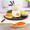 Fondue Set 11 Pieces with Pot Warmer and Forks Haushalt