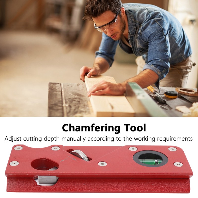 Wood Planer Hand Tool Carpenter Chamfer Plane Edge Trimming 45