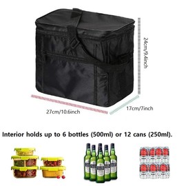 Small Cool Bag, Picnic Bag, Ice Bag, Foldable Thermal Bag, Insulated Bag, Lunch Bag for Outdoor Travel, Picnic, Camping