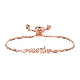 Philip Jones Rose Gold Plated Auntie Bracelet Created with Zircondia® Crystals