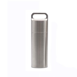 SUPERTOOL Travel Pill Holder, 1 Pc Portable Waterproof Small Bag Pill Box for Daily Use and Travel with Medication Silver (L:6.5cm*1.95cm)