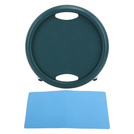 Abdominal Exercise Skateboard Wheel Board 4 Rollers 360 Degrees Swivel Quiet Heavy Load Bearing Slide Abdominal Plate Dark Green