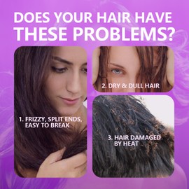 2-in-1 Anti-Frizz Hair Serum, Heat Protection and Moisturising Treatment, Lightweight Formula for Smooth, Soft Hair