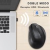 DQST Ratón Vertical Ergonómico Inalambrico Recargable -3 Niveles dpi (800-1600)-Compatible