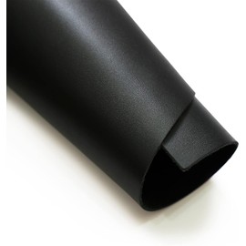 Black Full Grain Leather Pieces Cowhide Leather 1.5-1.7mm Thick Leather Squares Pre-Cut Leather Sheet Leather for Crafts (24"x14")