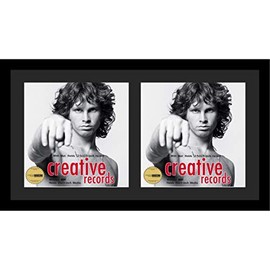 Creative Picture Frames 16x30-inch Double Record Album Cover Frame with Black Matting Displays 2 Individual LP Covers
