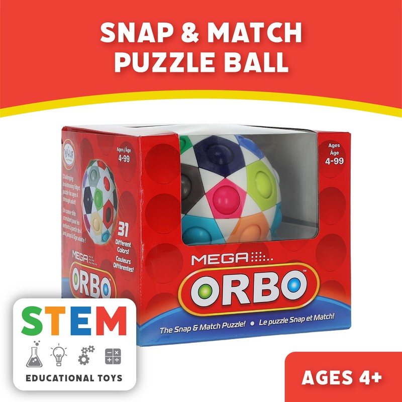MEGA ORBO 3D Puzzle Ball, Brain Teasers for Kids, Handheld
