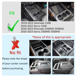 ROSTYGIZ Center Console Organizer Compartment Cover for 2019-2022 Chevy Silverado/GMC Sierra 1500 and 2020-2023 Chevy Silverado/GMC Sierra 2500HD 3500HD Accessories Hidden Panel Secret Pocket Lid