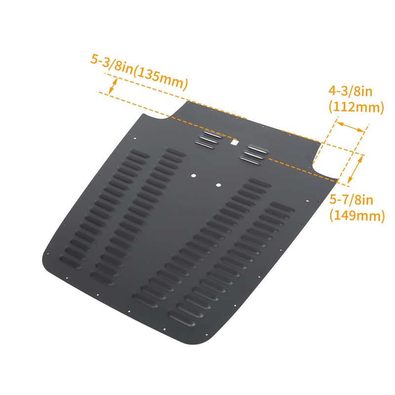 HECASA Aluminum Alloy Vented Hood Louver Kit Compatible with 2003-2006
