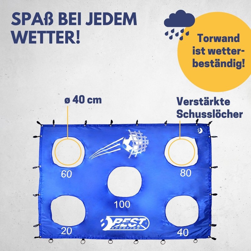 Best Sporting football goal wall set