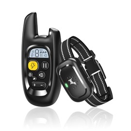 Dog Shock Collar with Remote Control- Training Collar for Small Medium Large Dogs, Electric Collar for Dogs Training Rechargeable, E Collar with Beep, Vibration & Shock-Lock Keypad