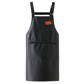 Waterproof Apron,Leather Apron For Men,Work Aprons With One Big Pocket Adjustable Dishwashing Kitchen Apron,Gardening Apron (black)