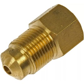 Eaton/Weatherhead 2 Brass Metric Brake Line Adapter 3/16 SAE Inverted Flare 12mm x 1.0 Male Bubble