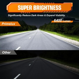 Primelux 6.3 Inch 90W 6400lm LED Light Bar,2PCS 180°LED Flood Light 12/24V IP68 Waterproof Super Bright Work Lights for Truck Tractor Off Road ATV UTV Pickup Golf Cart Boat and Heavy-Duty Equipment