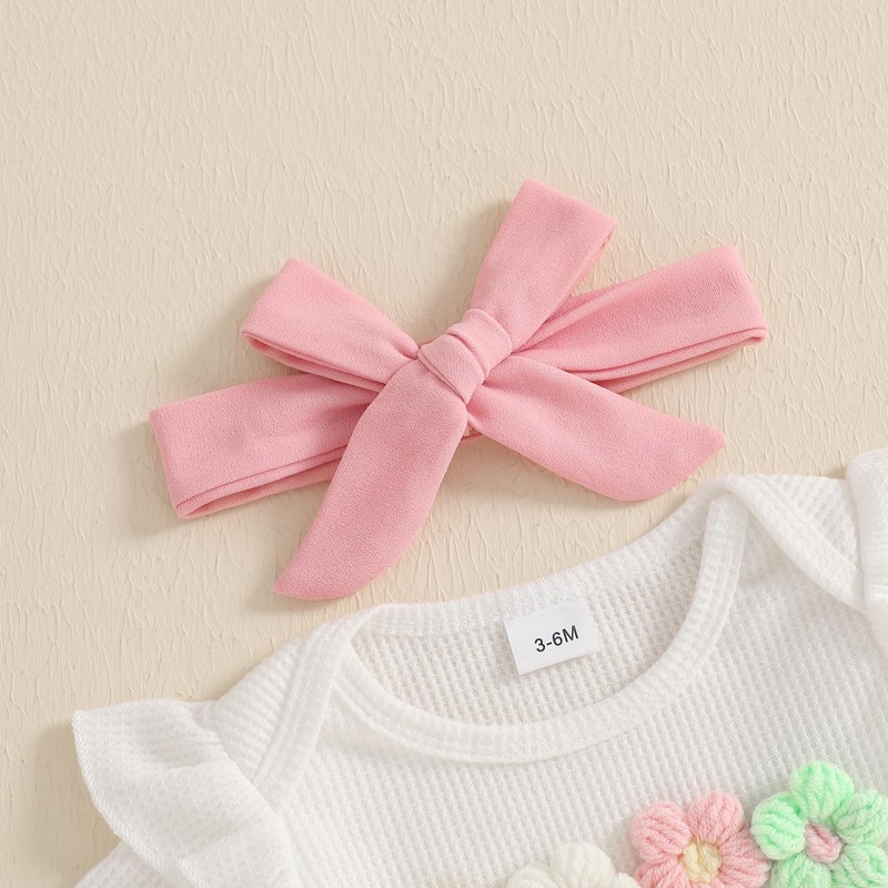 Mubineo Baby Girl Clothes Summer Outfits Cute Flower Romper Ruffle