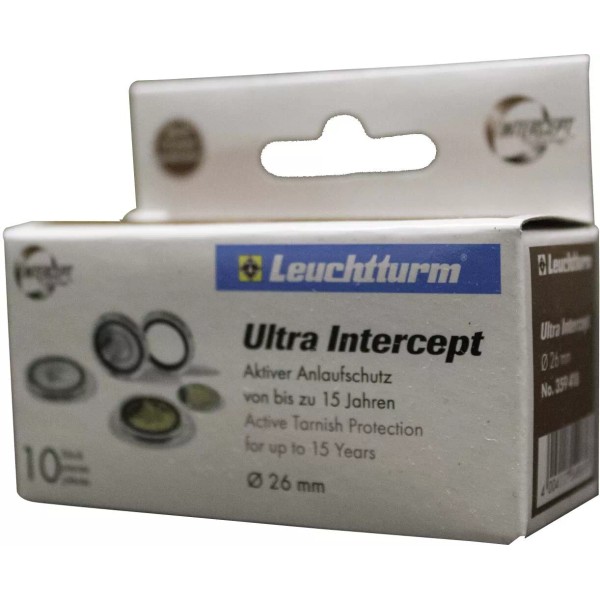 Lighthouse Publications 10 Lighthouse Ultra Intercept Ring Coin Capsules 26mm