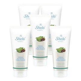 Crema Nutritiva Para Peinar Shelo Nabel 250ml. 5 Piezas