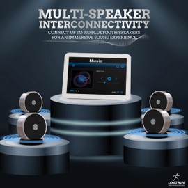 Long Run Technologies Stereo Bluetooth Speakers - Wireless Computer Speaker for Desktop Laptop PC for Boys & Girls Sister Brother Mom & Dad - Bluetooth Stereo Speakers Home Theater Gaming Rose Gold