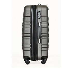 Bumac ABS Luggages, Suitcases, Travel on Luggages, Suitcase Spinner Hardshell Lightweight Dark Grey (20inch)