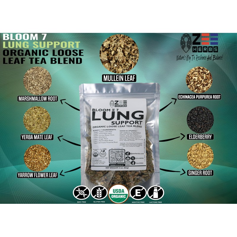 Bloom 7 Lung Support Organic Loose Leaf Tea Blend 2