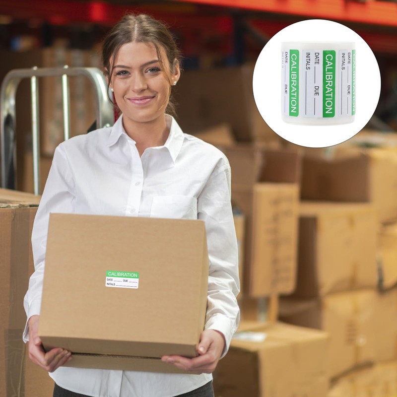 VILLCASE 1 Roll/300pcs Calibration Stickers for NIST Calibration QC Approval