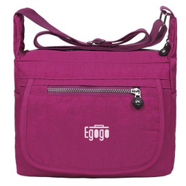 EGOGO Waterproof Nylon Women's Casual Shoulder Bag Messenger Bag Handbag E303-6, pink