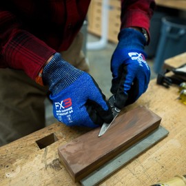 Wells Lamont Men’s FX3 Cut-Resistant A4 Coated Work Gloves, Blue, Large (479L-400)