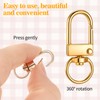 30 PCS Gold Lobster Claw Clasps for Keychains, Metal Keychain