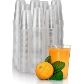 200 PCS, 7oz Clear Plastic Cups, Cold Cups for Drinking Water, Juices, Smoothies