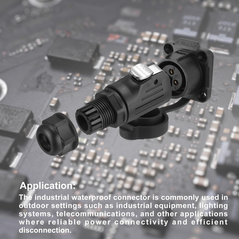 sourcing map LP20 3 Pin Waterproof Connector, IP68 Circular Connectors