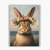 Spiffing Prints Beachside Beasts – Rabbit with Flowers – Cute