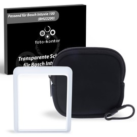 foto-kontor Protective Case Compatible with Bosch Intuvia 100 (BHU3200) E-Bike Transparent Screen Protection Against Water and Mud Set Pedelec Transparent Cover Waterproof Scratch-Resistant Protective