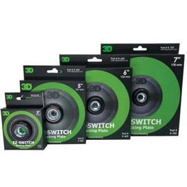 3D EZ-Switch 7” Backing Plate | Flexible Edge Polishing Buffing Back Pad | Compatible with Universal Rotary Polishers | Professional Grade for Car Care Detailing