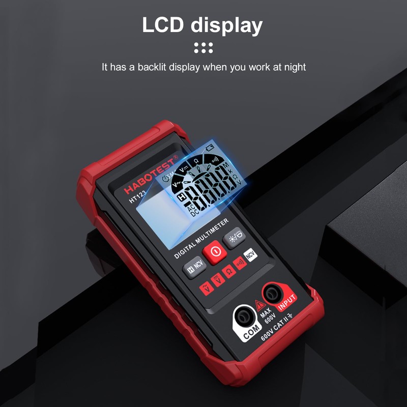 Irfora HT123 Digital Multimeter Auto Range Multimeter 2,000 Counts True