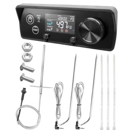 PID Control Digital Board Compatible with Pit Boss Grill PB0820SP PB1100SP, Pellet Grill Controller 440-1000 Capacity, Grill Control Panel NO WiFi with Temp Probe＆2pcs Meat Probes