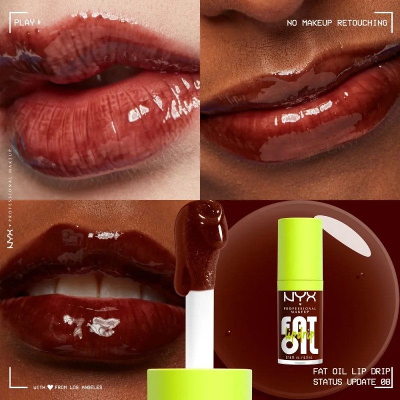 NYX PMU Fat Oil Lip Drip Gloss Efecto Jugoso 4.8ml