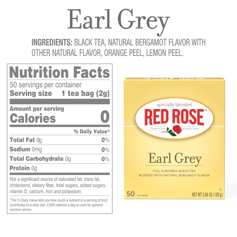 Red Rose Earl Grey Tea Full Flavored Black Tea Specially