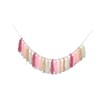 Pink Yarn Tassel Garland Boho Pastel Preppy Bunting Banner Wall