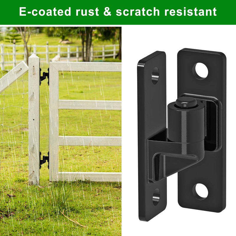 Insaga Heavy Duty Gate Hinges,2Pack High Strength Steel with E-Coating