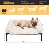 Veehoo Cooling Elevated Dog Bed Add Removable Fluffy Plush Pillow