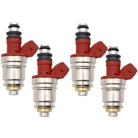 SecosAutoparts 4pcs Car Vehicle Petrol Fuel Injectors Replacement Compatible with Nissan D21 1995 Pickup 2.4L 1990-1994 Replace 16600-86G00 1660086G00