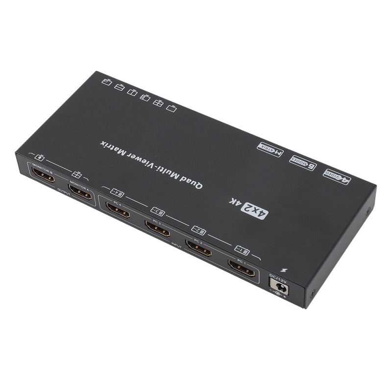 4K 30Hz HD Multimedia Interface Switch Splitter with Remote 6