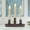 HOLIDAY PEAK Battery-Operated LED Triple Window Candle